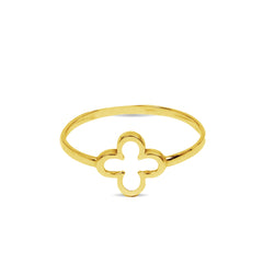 LADIES RING CLOVER DESIGN IN 18K YELLOW GOLD