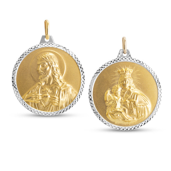 SACRED HEART & CARMEL 14K 2T