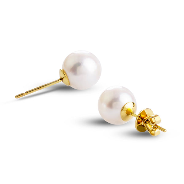 SOUTH SEA PEARL  9.1-9.4mm EARRINGS 14K GOLD