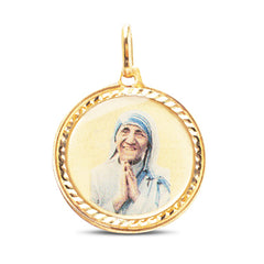 MOTHER THERESA MEDAL IN 14K GOLD (2.8mm)