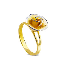 ROSE RING TWO-TONE IN 18K GOLD