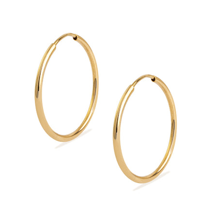 THIN HOOP EARRINGS IN 18K YELLOW GOLD