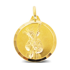 BLACK NAZARENE IN 14K YELLOW GOLD (18mm)