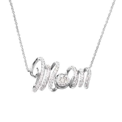 MOM DIAMOND CHOKER NECKLACE IN 14K WG