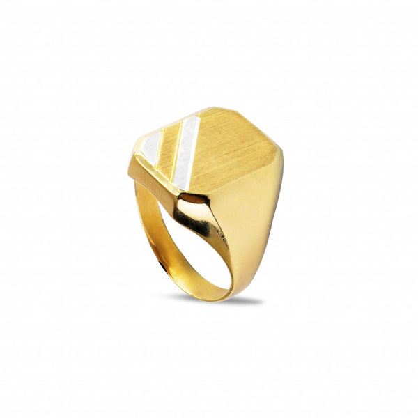 MEN'S RING TWO-TONE IN 18K GOLD