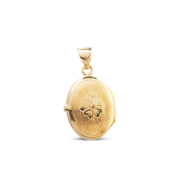 LOCKET OVAL PENDANT IN 18K YG