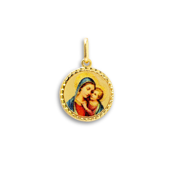 MIRACULOUS MEDAL/MOTHER & CHILD IN 14K YG