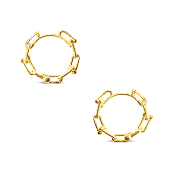 HARDWARE CREOLLA EARRINGS IN 18K YELLOW GOLD