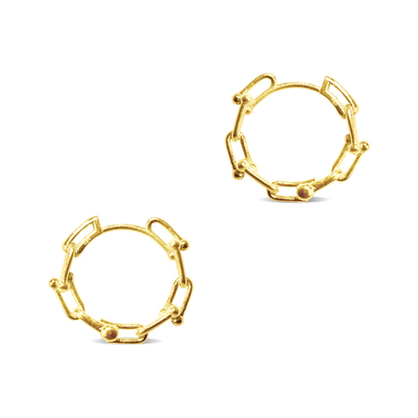 HARDWARE CREOLLA EARRINGS IN 18K YELLOW GOLD