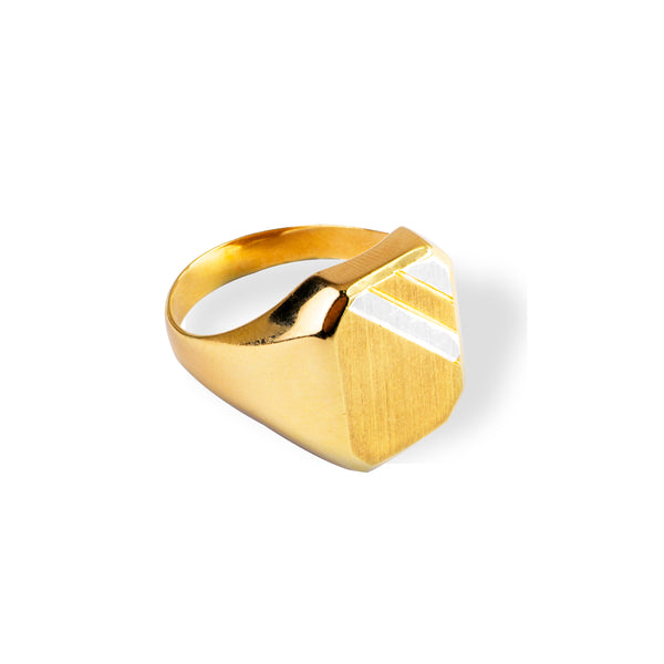 MEN'S RING TWO-TONE IN 18K GOLD