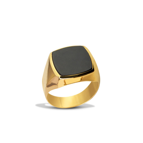 MEN'S RING BLACK ONYX 18K