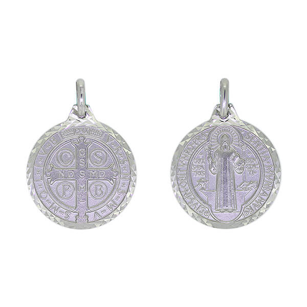 ST. BENEDICT IN 14K WHITE GOLD (26mm)