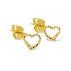 OPEN HEART EARRINGS 18K YG