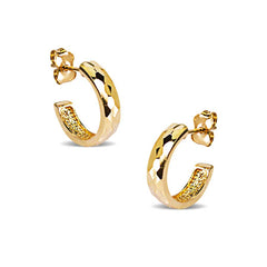 DIAMOND CUT DORM/PICA EARRINGS IN 14K YG