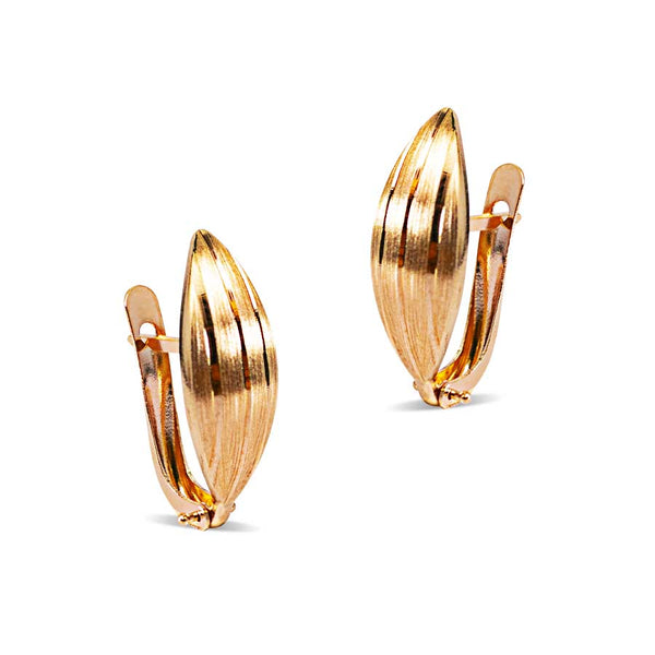 LEAF FORM EARRINGS IN 18K ROSE GOLD