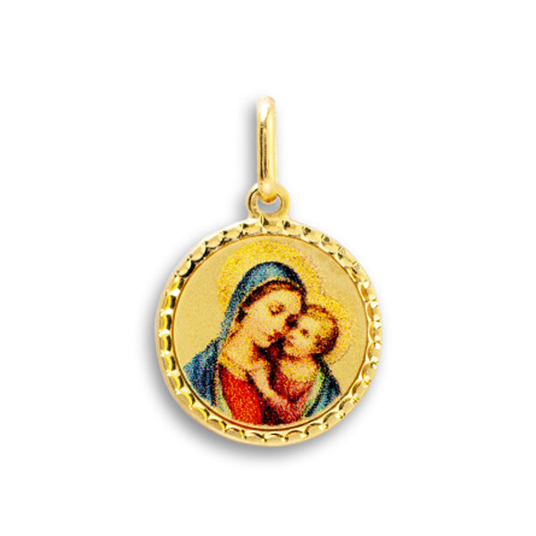 MIRACULOUS MEDAL/MOTHER & CHILD IN 14K YG