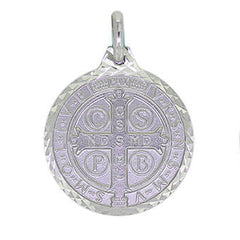 ST. BENEDICT IN 14K WHITE GOLD (26mm)