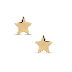 STAR EARRINGS IN 14K YG