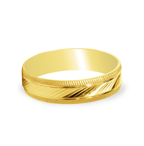 ITALIAN GOLD WEDDING RING IN 14K YELLOW GOLD