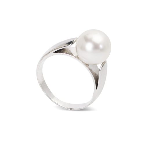 JAPAN SOUTH SEA PEARL RING IN 14K WHITE GOLD