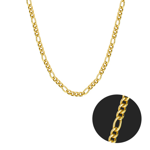 FIGARO CHAIN IN 18K YELLOW GOLD (THICK)
