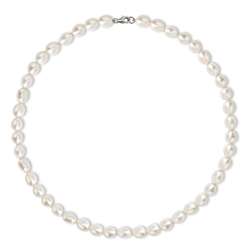 Freshwater Button Pearl 925 High Grade Silver Necklace (converted to Bracelet)