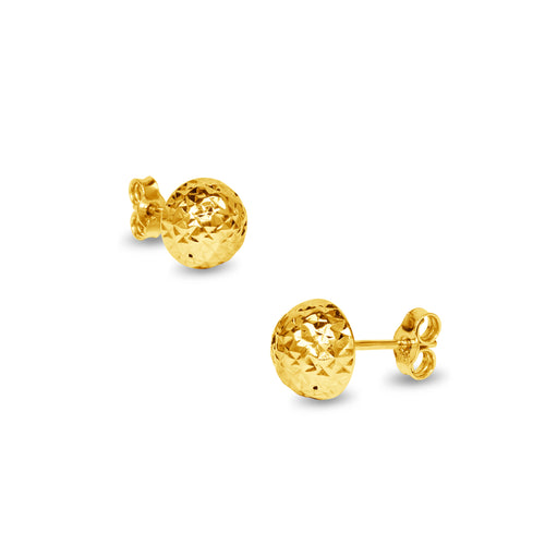 HALF BALL TEXTURED IN 18K YELLOW GOLD