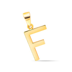 LETTER "F" PENDANT IN 18K YELLOW GOLD