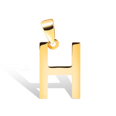 LETTER "H" PENDANT IN 18K YELLOW GOLD
