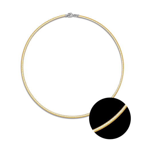 REVERSIBLE TWO-TONE OMEGA CHAIN 005 IN 18K GOLD