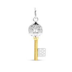 TWO-TONE KEY PENDANT IN 14K GOLD