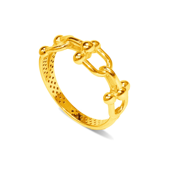 HARDWARE RING IN 18K YELLOW GOLD