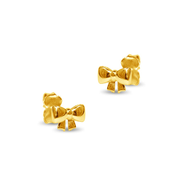 RIBBON DESIGN EARRINGS IN 18K YELLOW GOLD