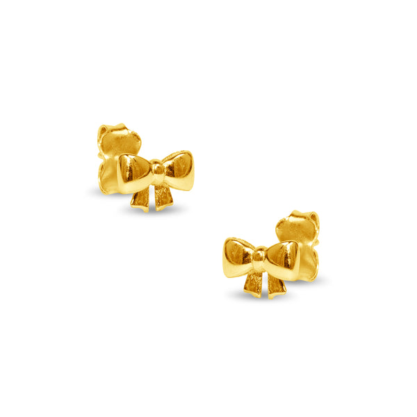 RIBBON DESIGN EARRINGS IN 18K YELLOW GOLD