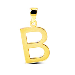 LETTER "B" PENDANT IN 18K YELLOW GOLD