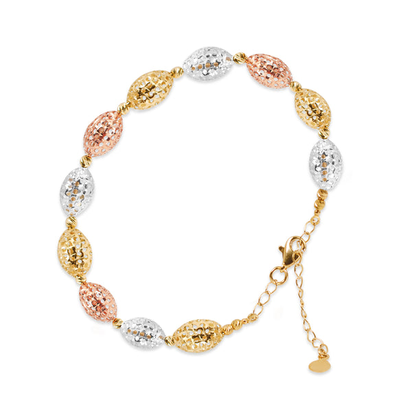 TRI-COLOR BANGEL BRACELET IN 18K GOLD