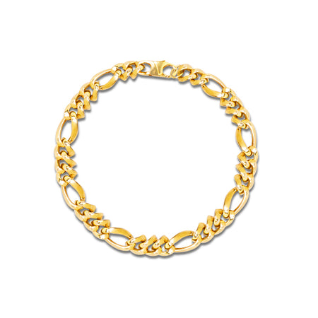 MEN’S BRACELET FIGARO-2 IN 18K YELLOW GOLD