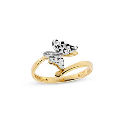 TWO-TONE BUTTERFLY RING IN 18K GOLD