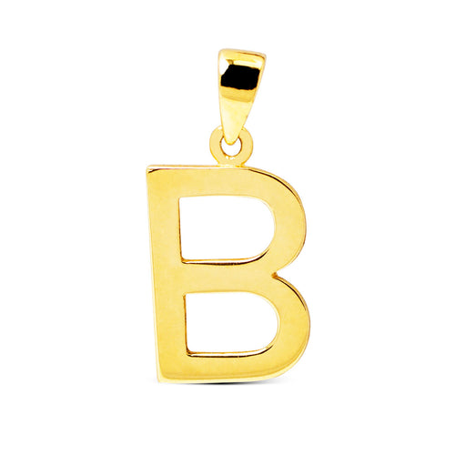 LETTER "B" PENDANT IN 18K YELLOW GOLD