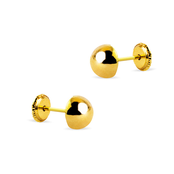 HALF BALL THREADED IN 18K YELLOW GOLD