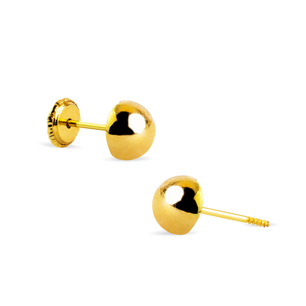 HALF BALL THREADED IN 18K YELLOW GOLD