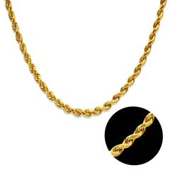 ROPE CHAIN IN 14K YELLOW GOLD (28")