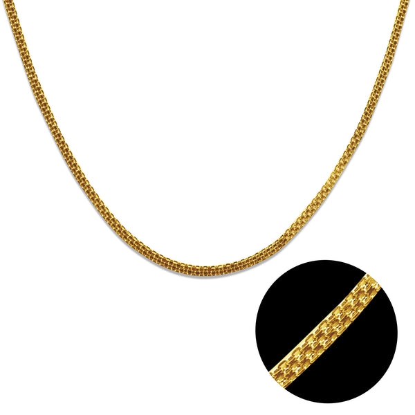 FLAT CABLE CHAIN IN 18K YELLOW GOLD