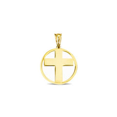 CROSS MEDAL IN 18K TWO-TONE GOLD (18mm)