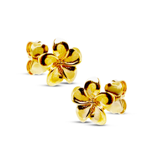 FLOWER EARRINGS IN 18K YELLOW GOLD