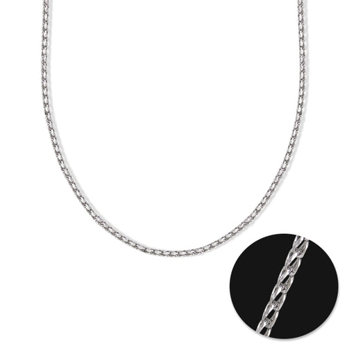 FOXTAIL CHAIN IN 14K WHITE GOLD