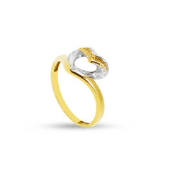 HEART RING IN 18K TWO-TONE GOLD