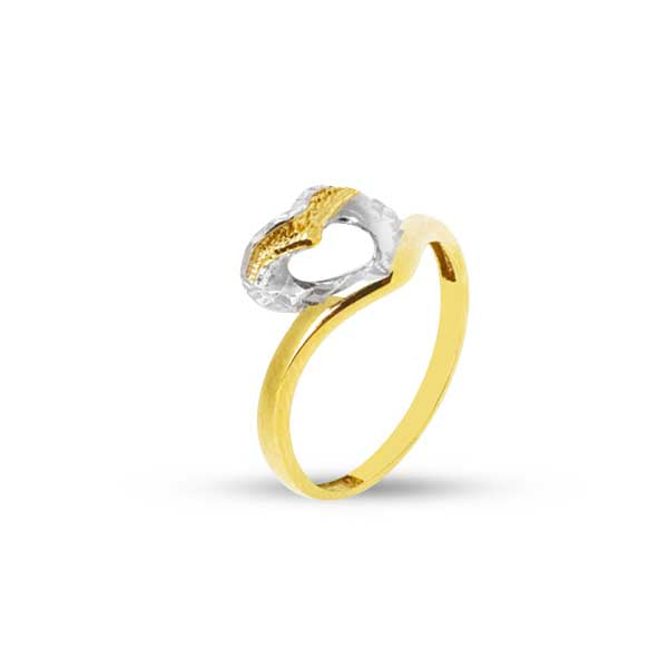 HEART RING IN 18K TWO-TONE GOLD