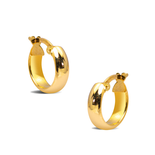 HOOP PLAIN EARRING IN 18K YELLOW GOLD