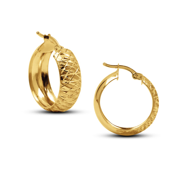 CREOLLA TEXTURED EARRINGS IN 18K YELLOW GOLD